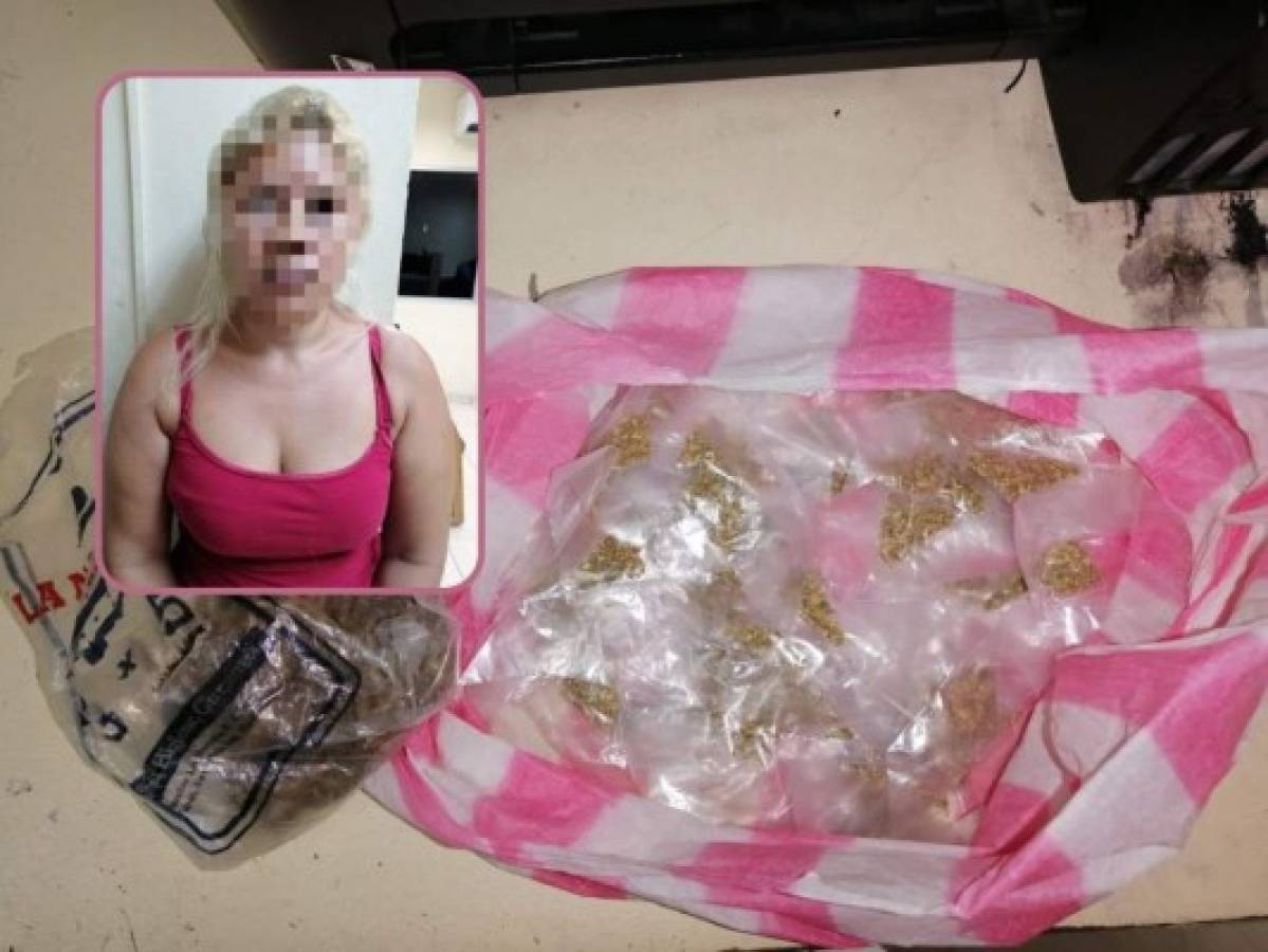 Cae mujer con 60 envoltorios de presunta marihuana en San Pedro Sula