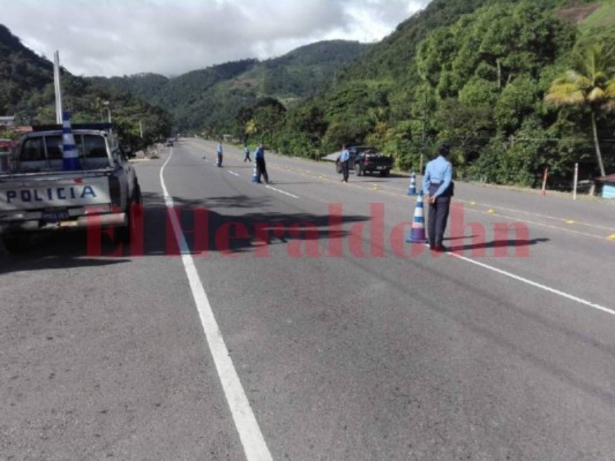 Instalan puntos de control para dar seguridad vial en Comayagua