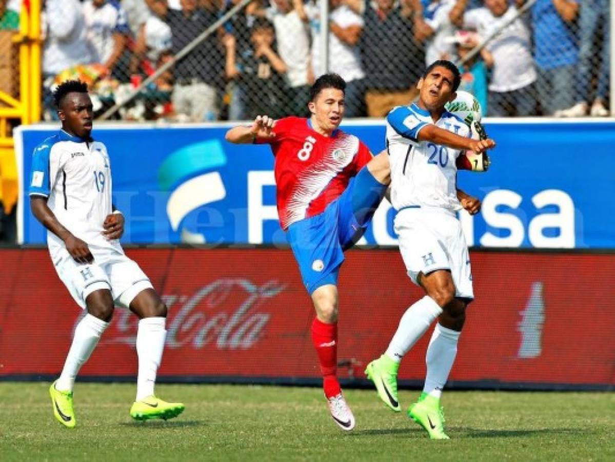 Honduras empató 1-1 ante Costa Rica y complica su paso en la hexagonal rumbo a Rusia 2018