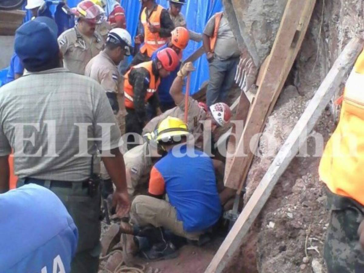 Muere obrero soterrado en el bulevar Kuwait de la capital de Honduras