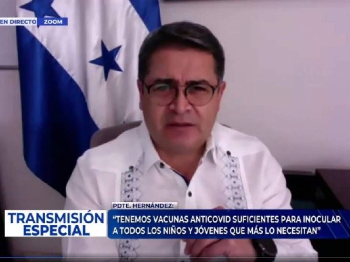JOH anuncia que 'pronto' iniciará la vacunación de menores de edad en Honduras