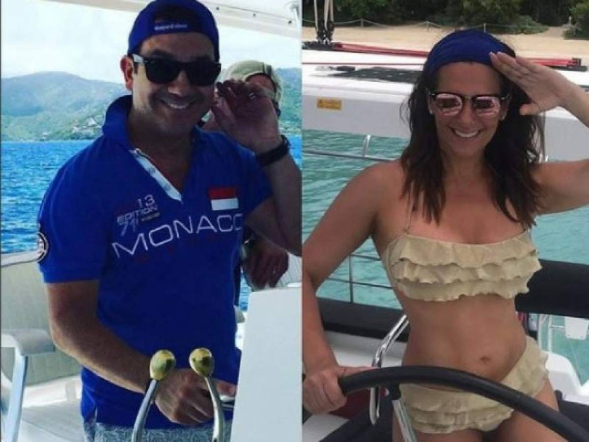 Mario Moreno y Bárbara Bermudo disfrutando de sus vacaciones en un yate. Foto: Instagram.