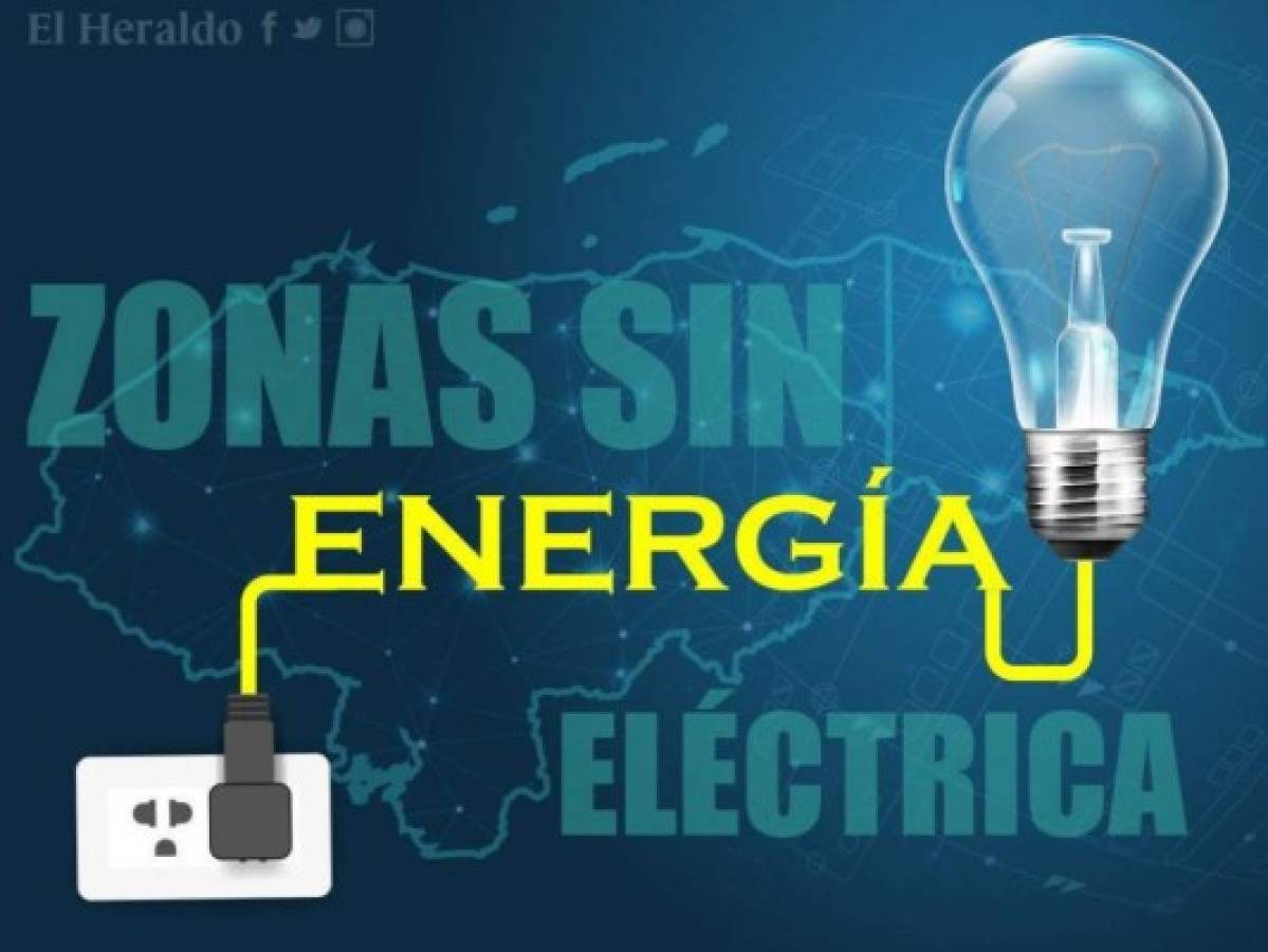 Zonas de Honduras que no tendrán energía eléctrica este jueves 17 de octubre