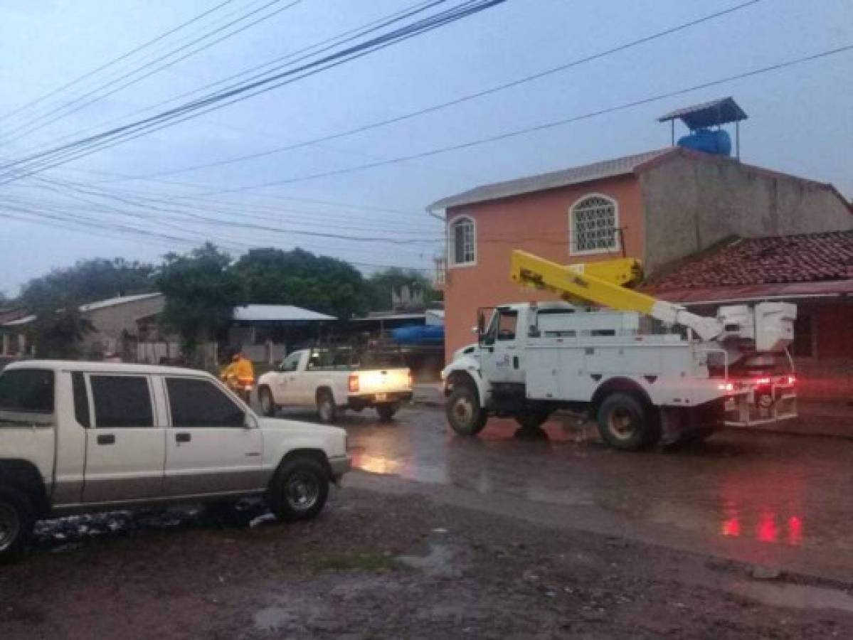 Fuerte tormenta eléctrica azotó a la ciudad de Choluteca