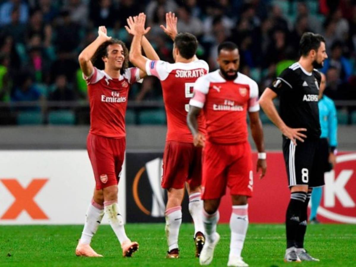 Qarabag cayó 0-3 ante Arsenal en la Europe League