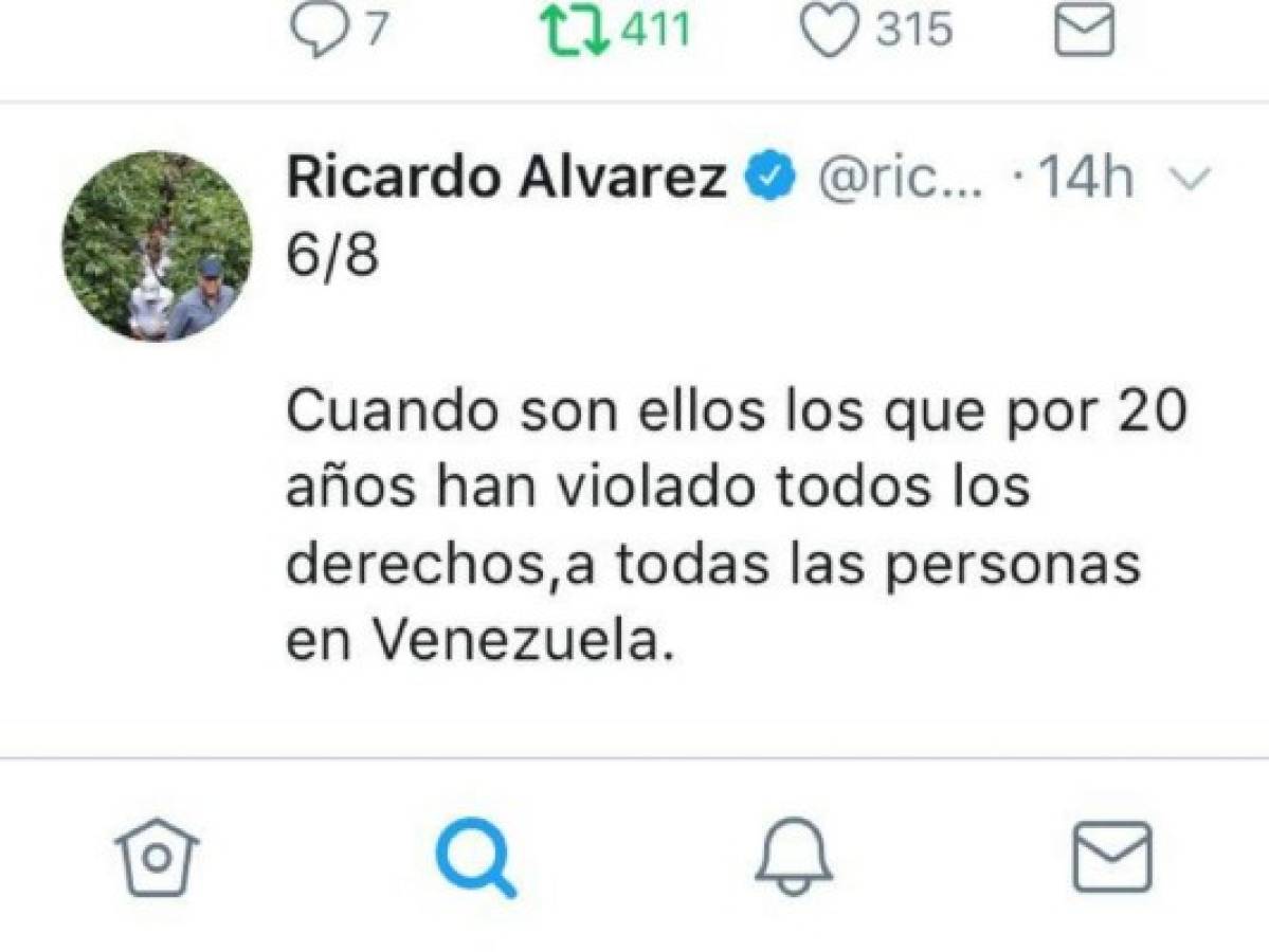 Ricardo Álvarez acusa de injerencia al presidente de Venezuela Nicolás Maduro