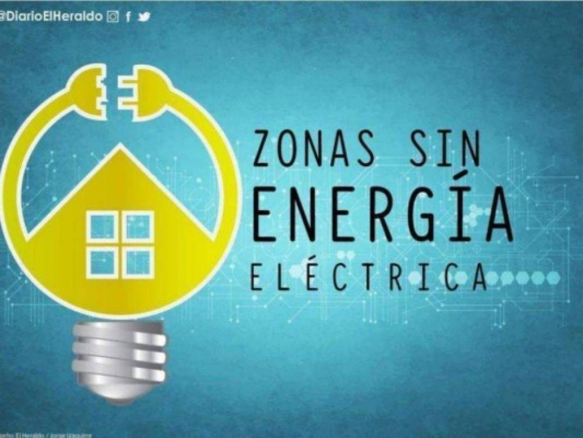 Zonas de Honduras sin electricidad el jueves 23 de septiembre de 2021