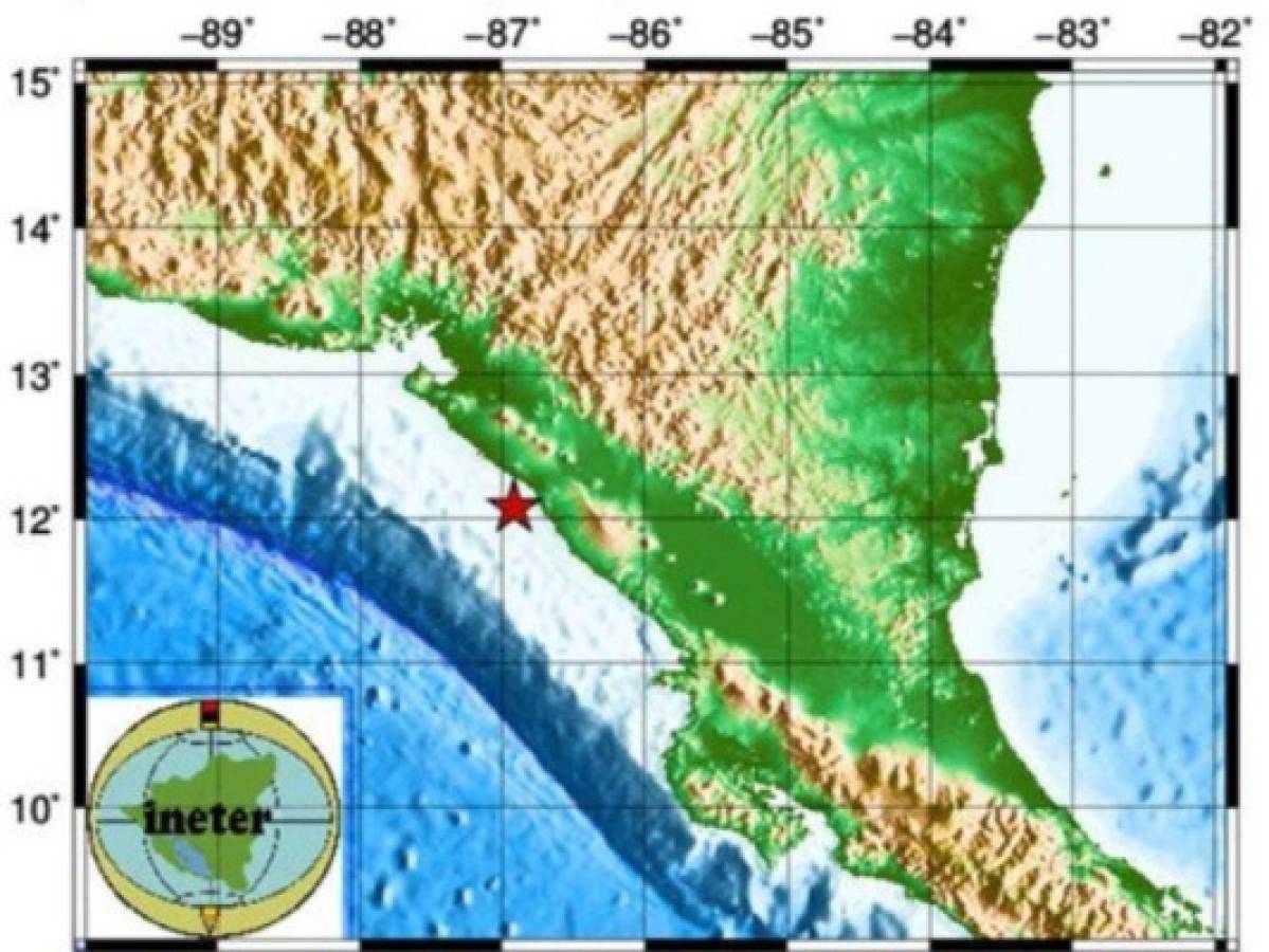 Sismo de 5.9 sacude parte de Nicaragua