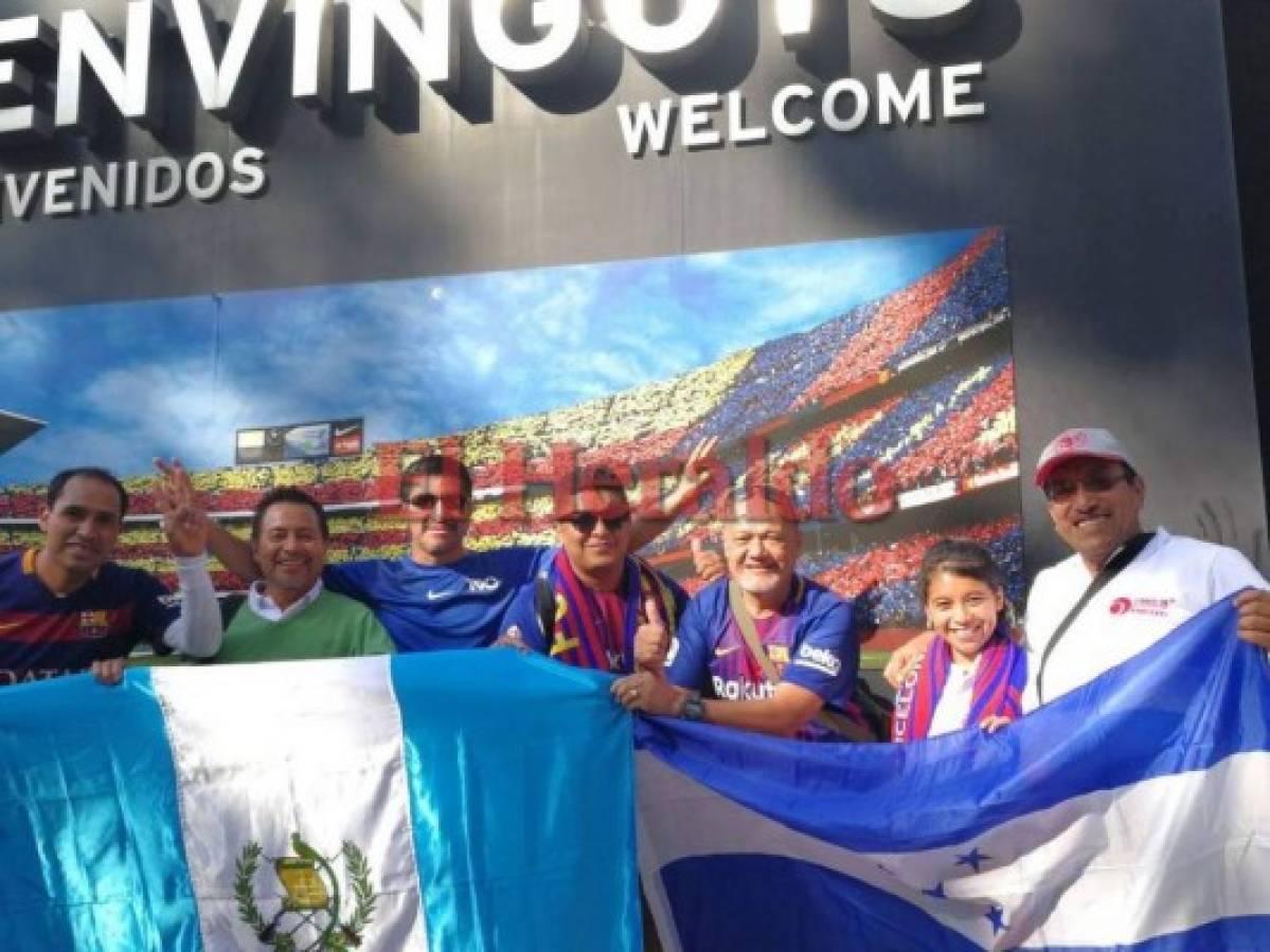 Hondureños llegan al Camp Nou para disfrutar del clásico español Barcelona - Real Madrid