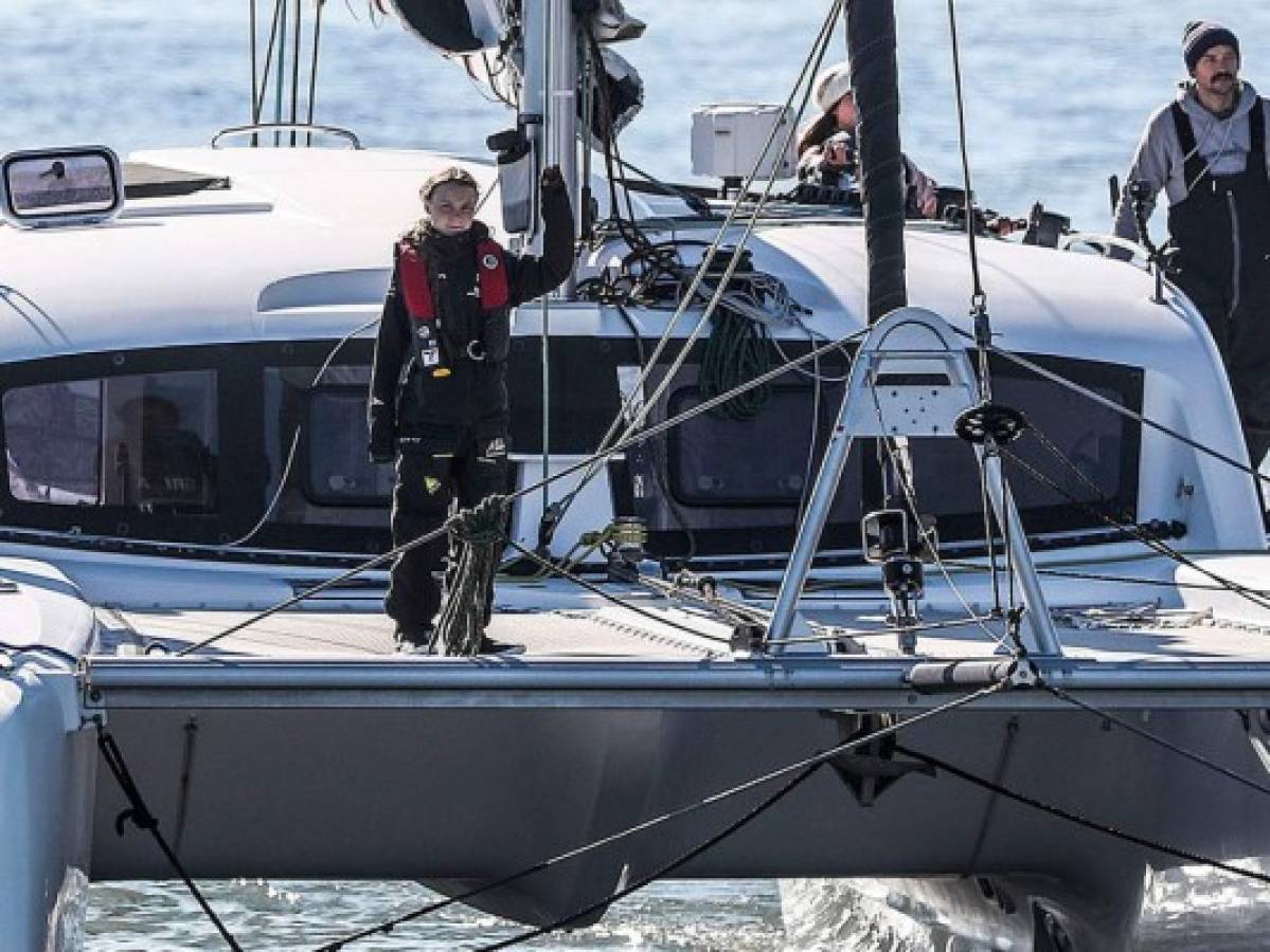 Greta Thunberg llega a Europa tras cruzar Atlántico en barco