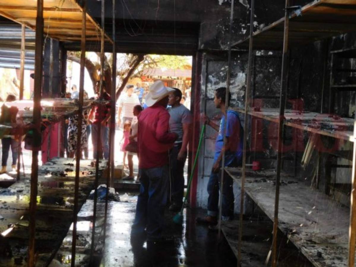 Incendio en mercado de Choluteca deja pérdidas de más de cinco millones de lempiras