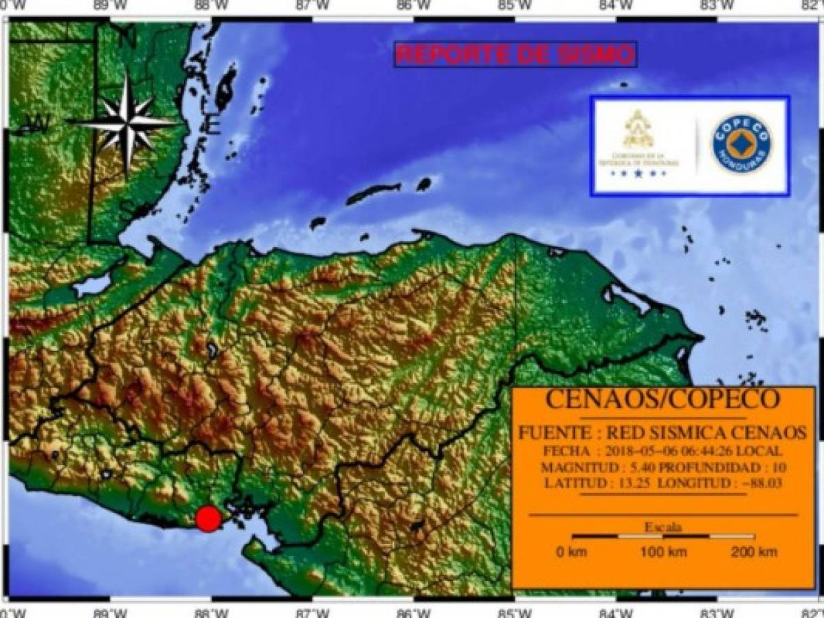 Sismo en El Salvador provoca réplicas en Honduras