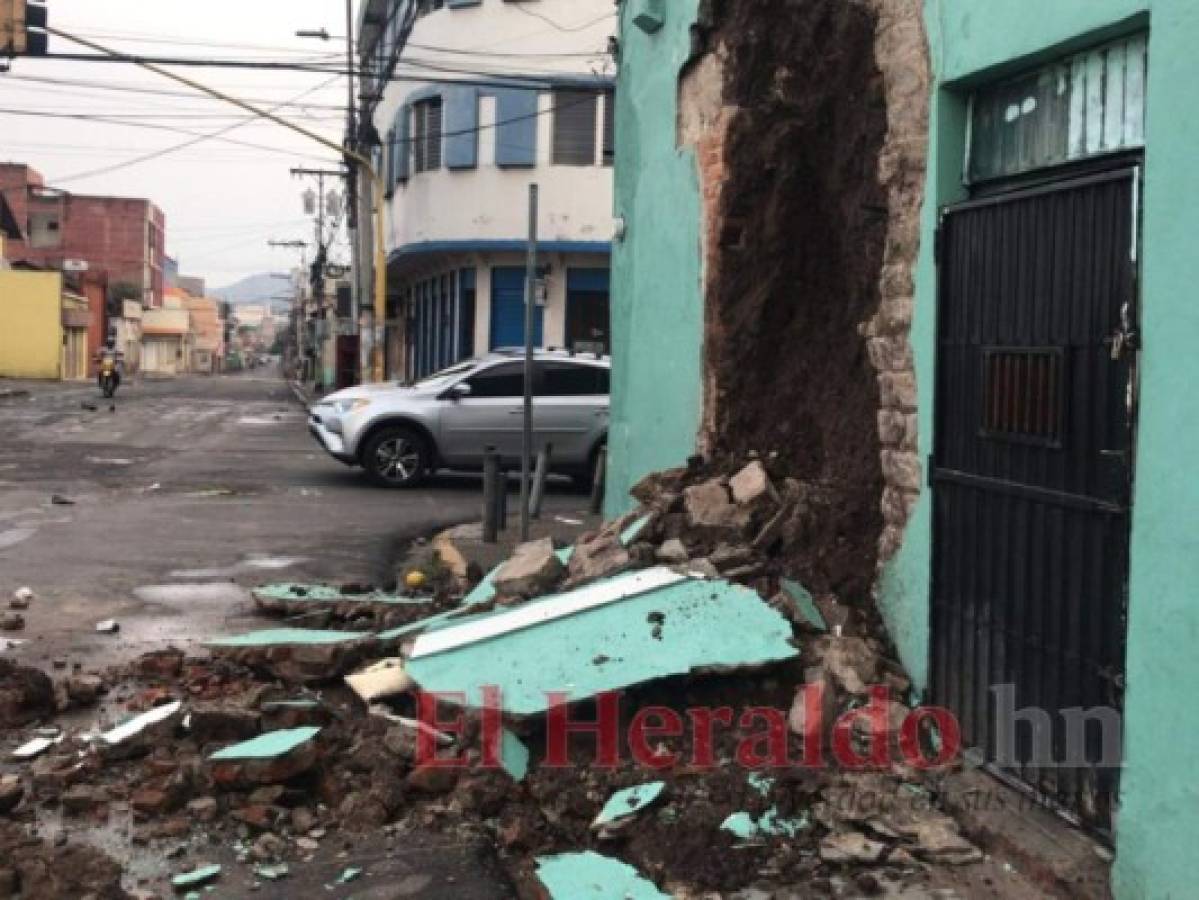 Fuertes lluvias causan daños a viviendas de la capital de Honduras  