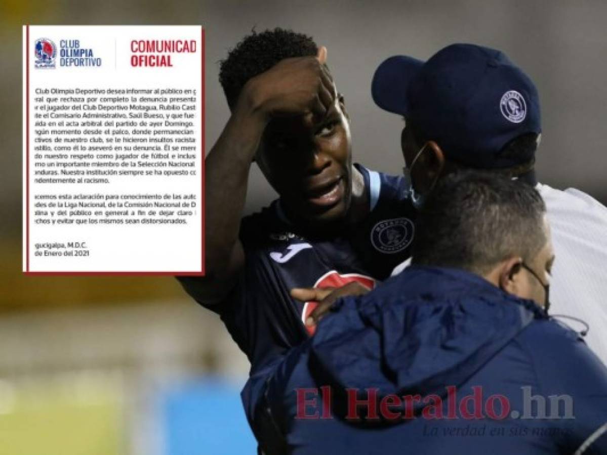 Olimpia niega insultos racistas a Rubilio Castillo: 'Él se merece todo nuestro respeto'