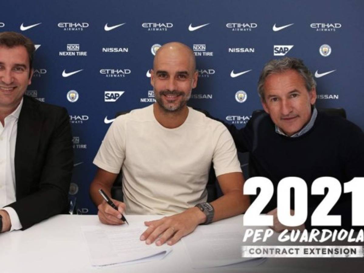 Josep Guardiola renueva con el Mánchester City hasta 2021