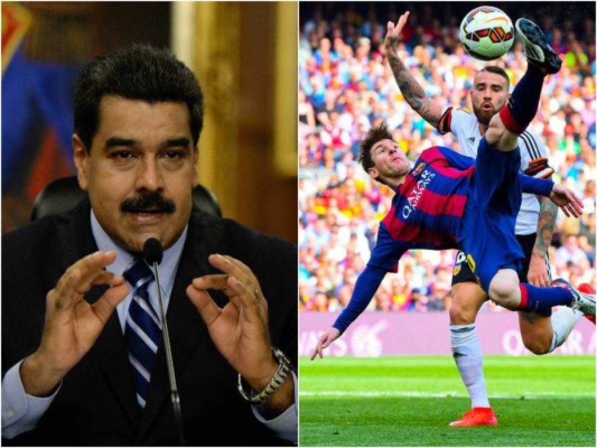 Maduro compara sus políticas con un gol de chilena de Messi