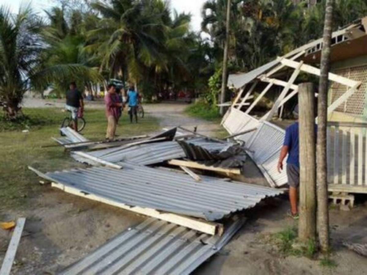 Video capta momento en que tornado toca suelo en playas de Tela, Atlántida