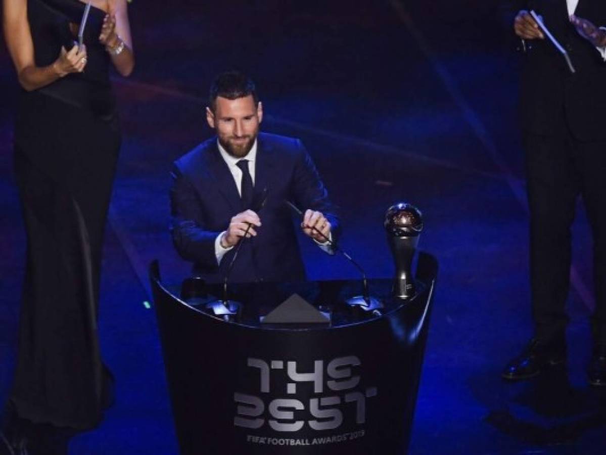 La reacción de Messi tras ganar el premio The Best