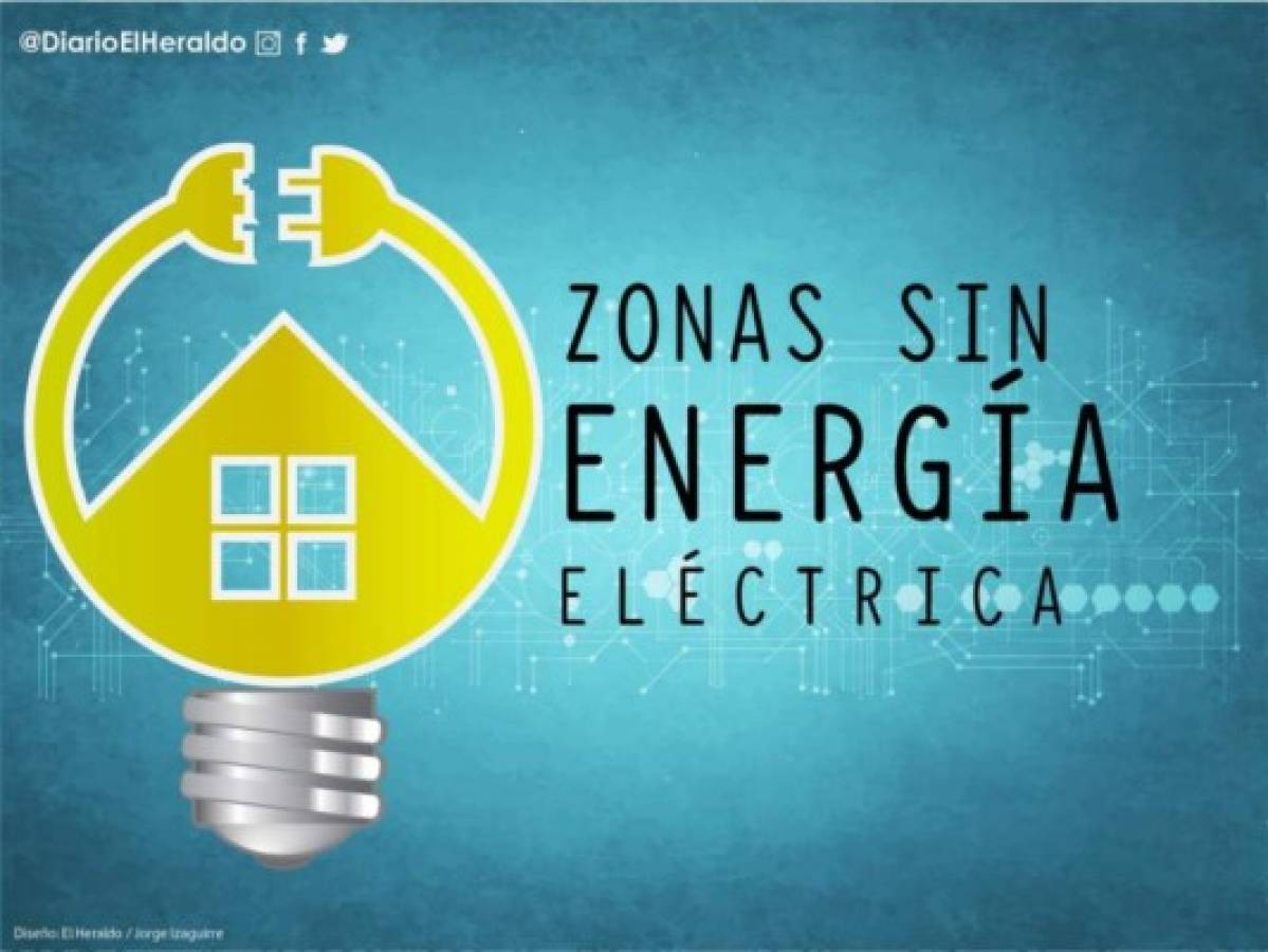 Zonas de Honduras sin electricidad este martes 19 de octubre de 2021