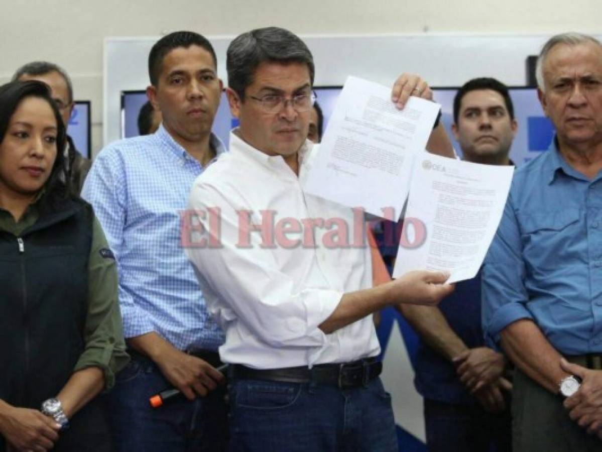 Juan Orlando Hernández lamenta que Alianza de Oposición no firme nuevo compromiso acordado ante OEA