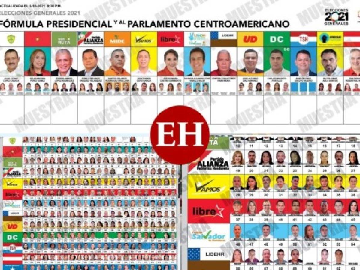 Así son las papeletas de las elecciones del 28 de noviembre