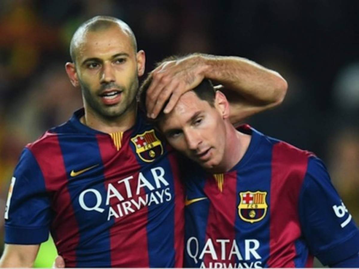Javier Mascherano no ve a Messi 'en otro equipo' que no sea el Barcelona  