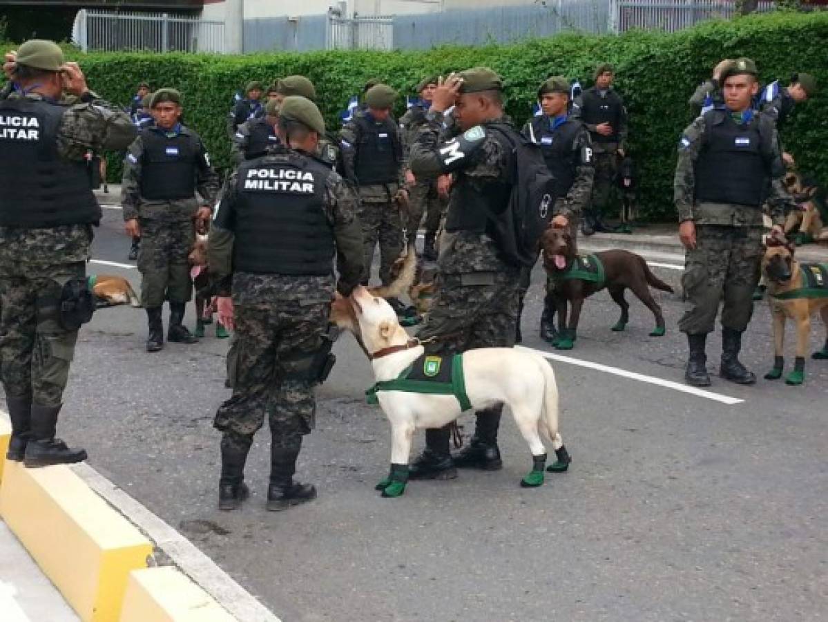 Desfile en homenaje a Francisco Morazán en el Día del Soldado