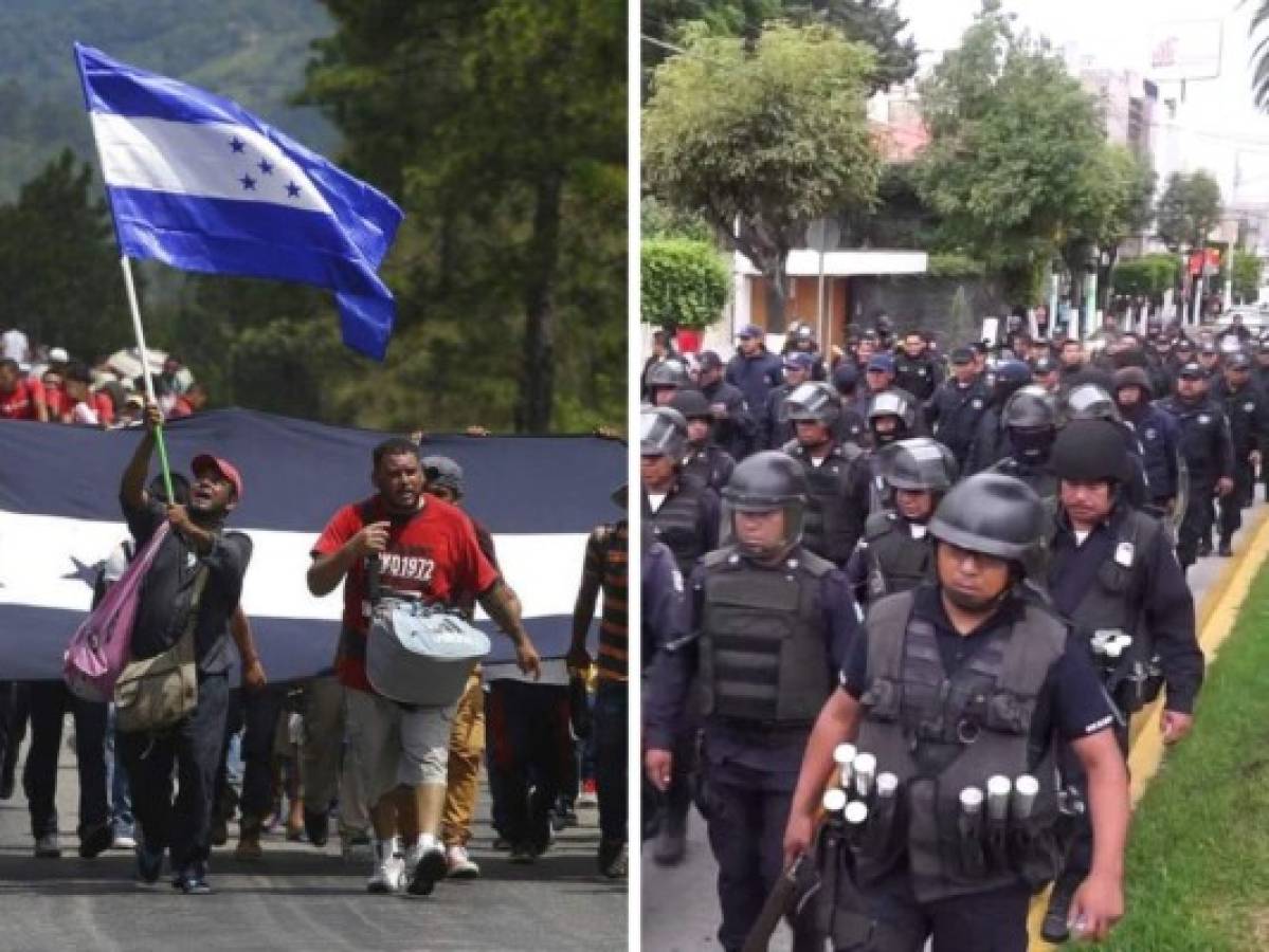 Policía mexicana refuerza frontera en espera de caravana migrante hondureña