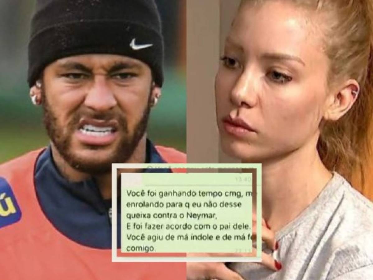 Filtran chat entre mujer que denunció a Neymar y exabogado: 'Debí haberlo matado cuando tuve la oportunidad'