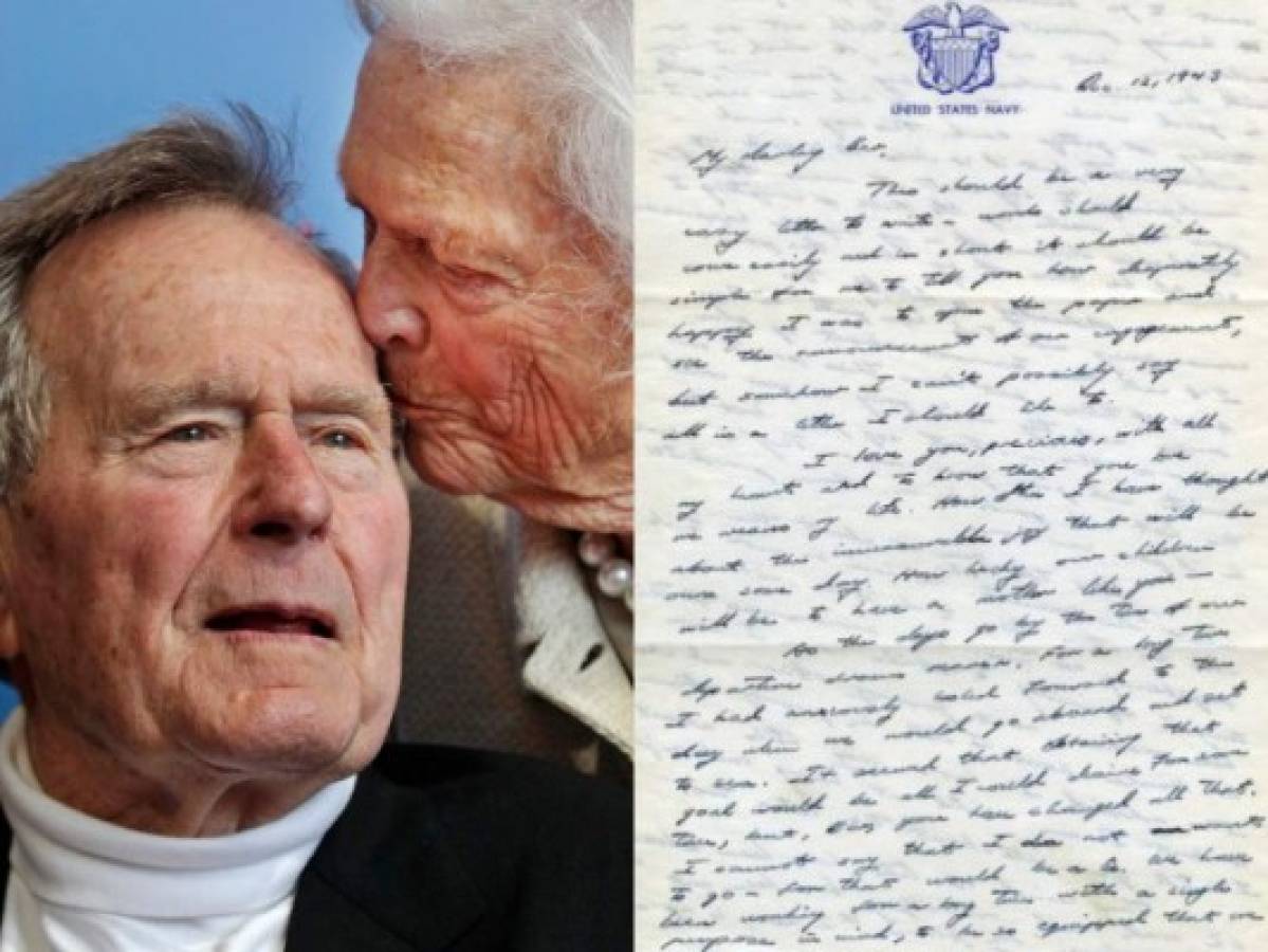 La romántica carta que George H.W. Bush escribió a su prometida Barbara durante la Segunda Guerra Mundial
