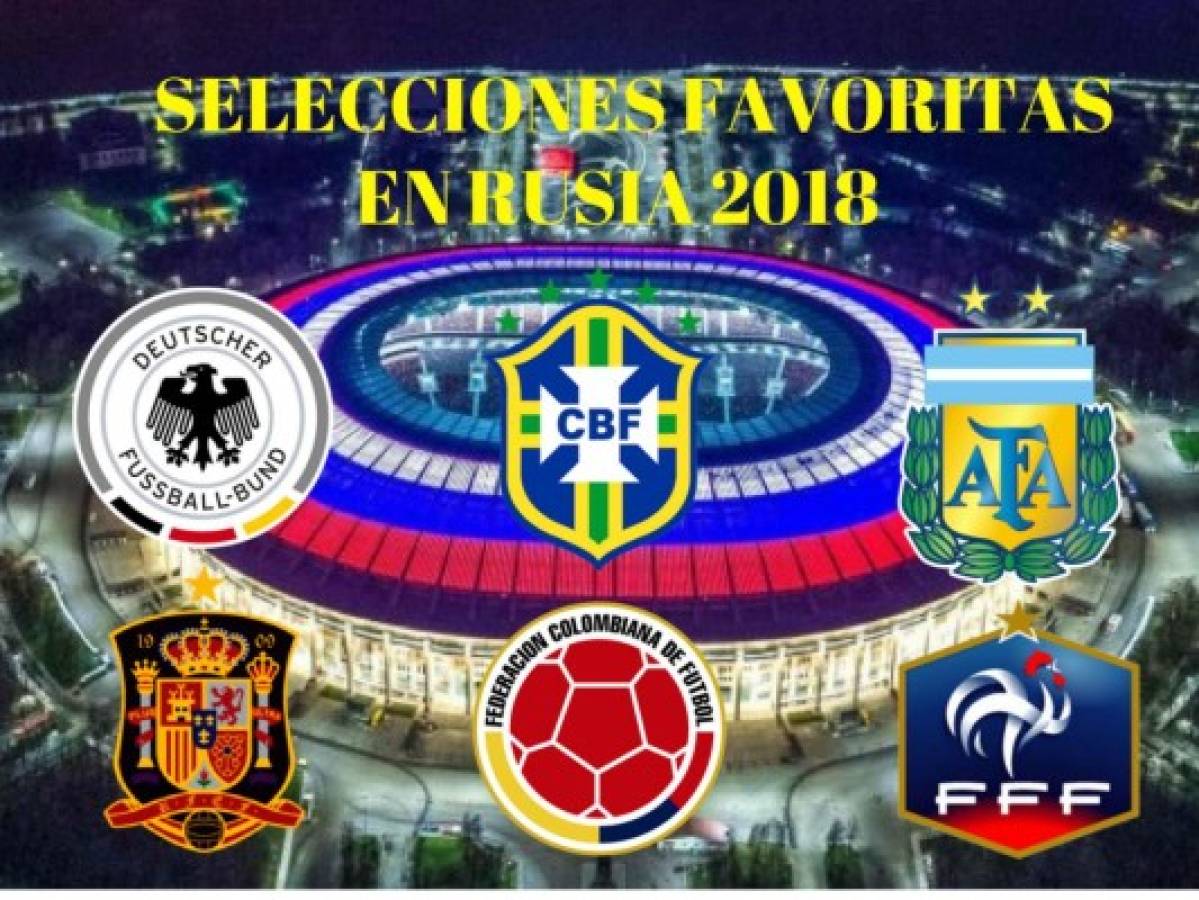 Papel de las selecciones favoritas en Brasil 2014 vs papel que se esperá en Rusia 2018