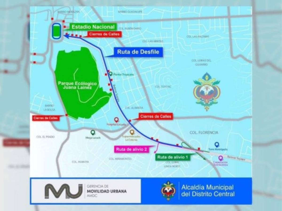 El mapa difundido por la AMDC muestra las vías que estarán cerradas, por lo que las autoridades recomiendan a los conductores que transitan por el sector buscar rutas alternas para evitar contratiempos. Foto: Archivo/ EL HERALDO