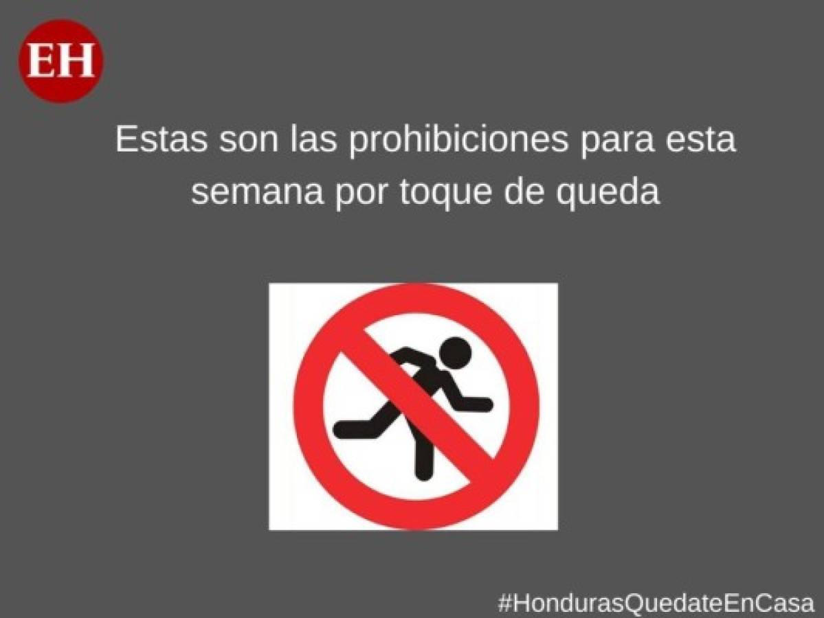 Hondureño, estas son las prohibiciones para esta semana por toque de queda   