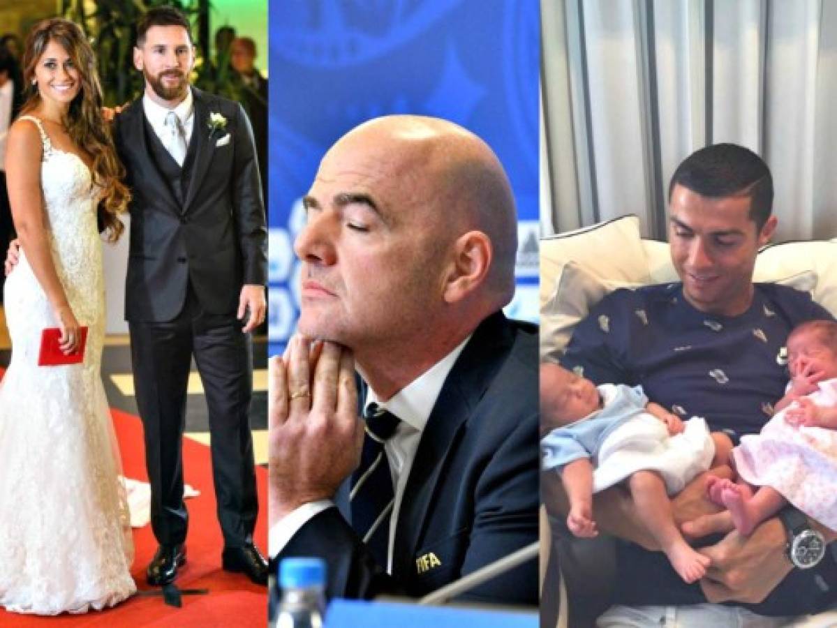 Presidente de la FIFA Gianni Infantino felicita a Cristiano por sus hijos y a Messi por su boda