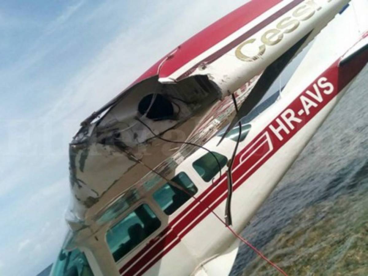 Heroico: Piloto logra aterrizaje de emergencia con avioneta sobre playa de Utila