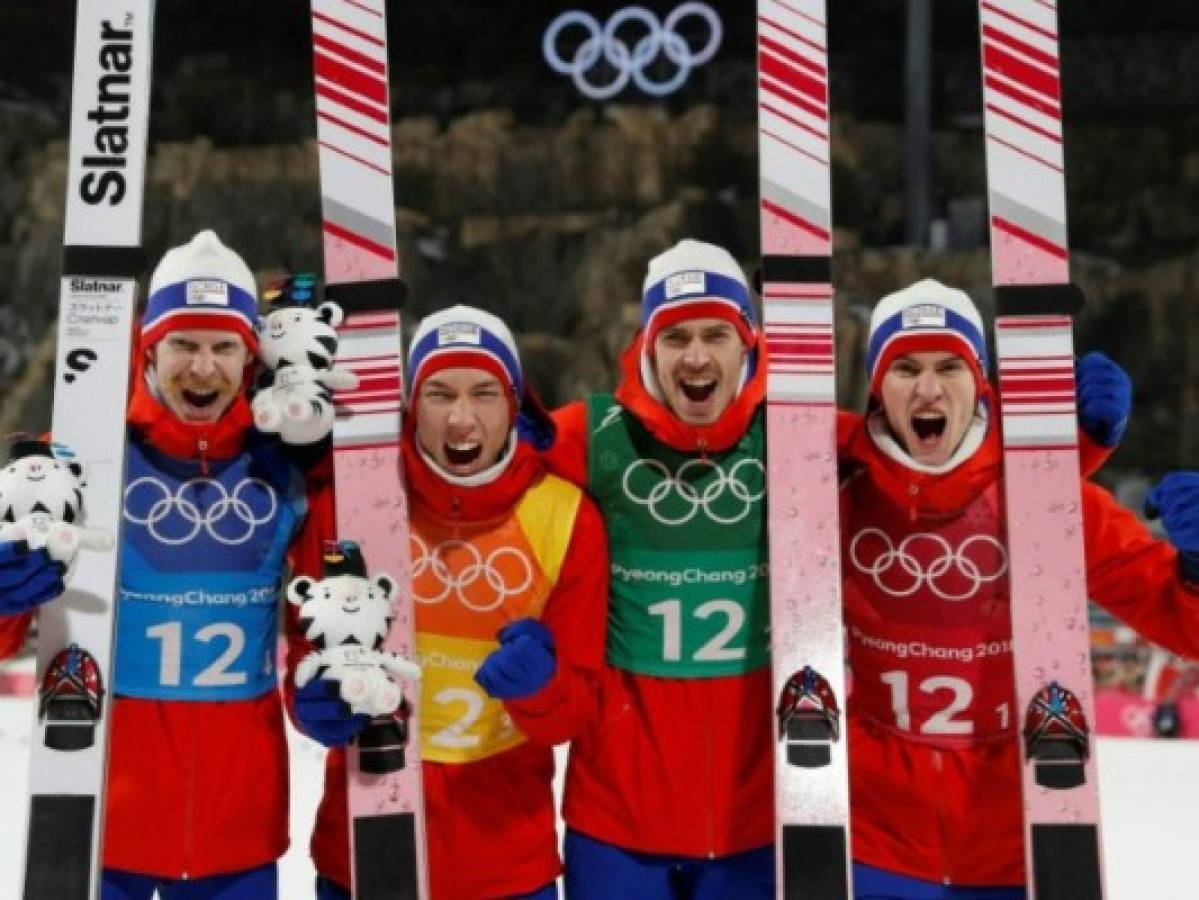 Noruega se proclama campeona olímpica de saltos de esquí trampolín largo por equipos