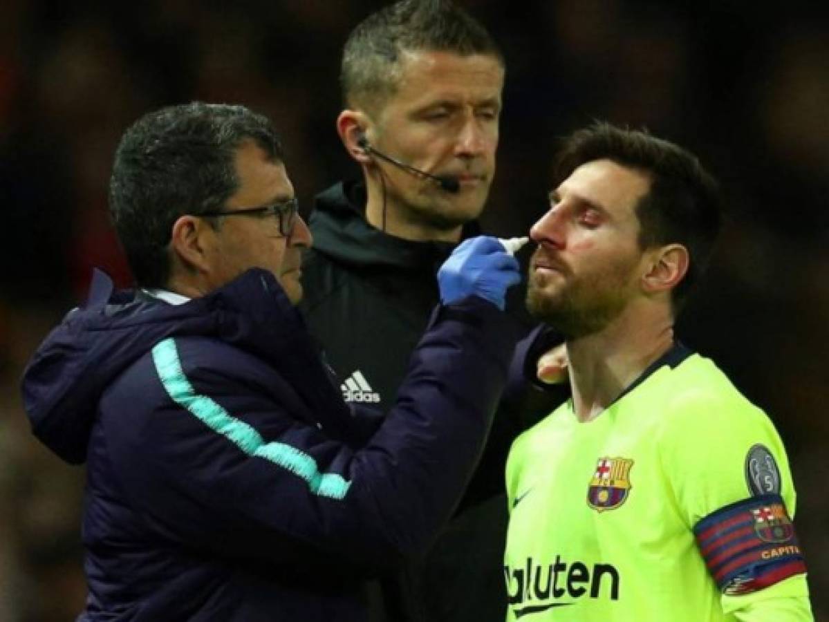 Ernesto Valverde preocupado por el golpe que sufrió Lionel Messi en el rostro