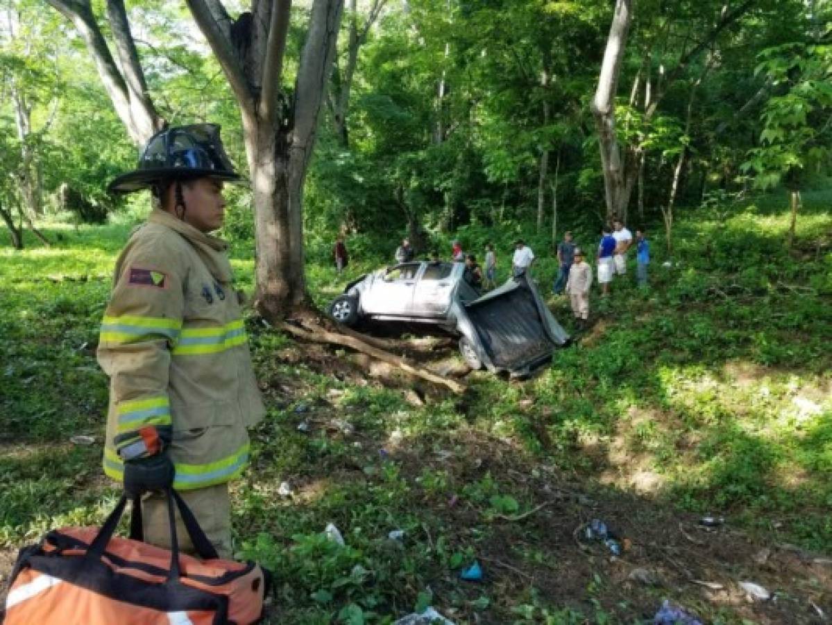 Tres heridos dejó aparatoso accidente en Quimistán, Santa Bárbara  