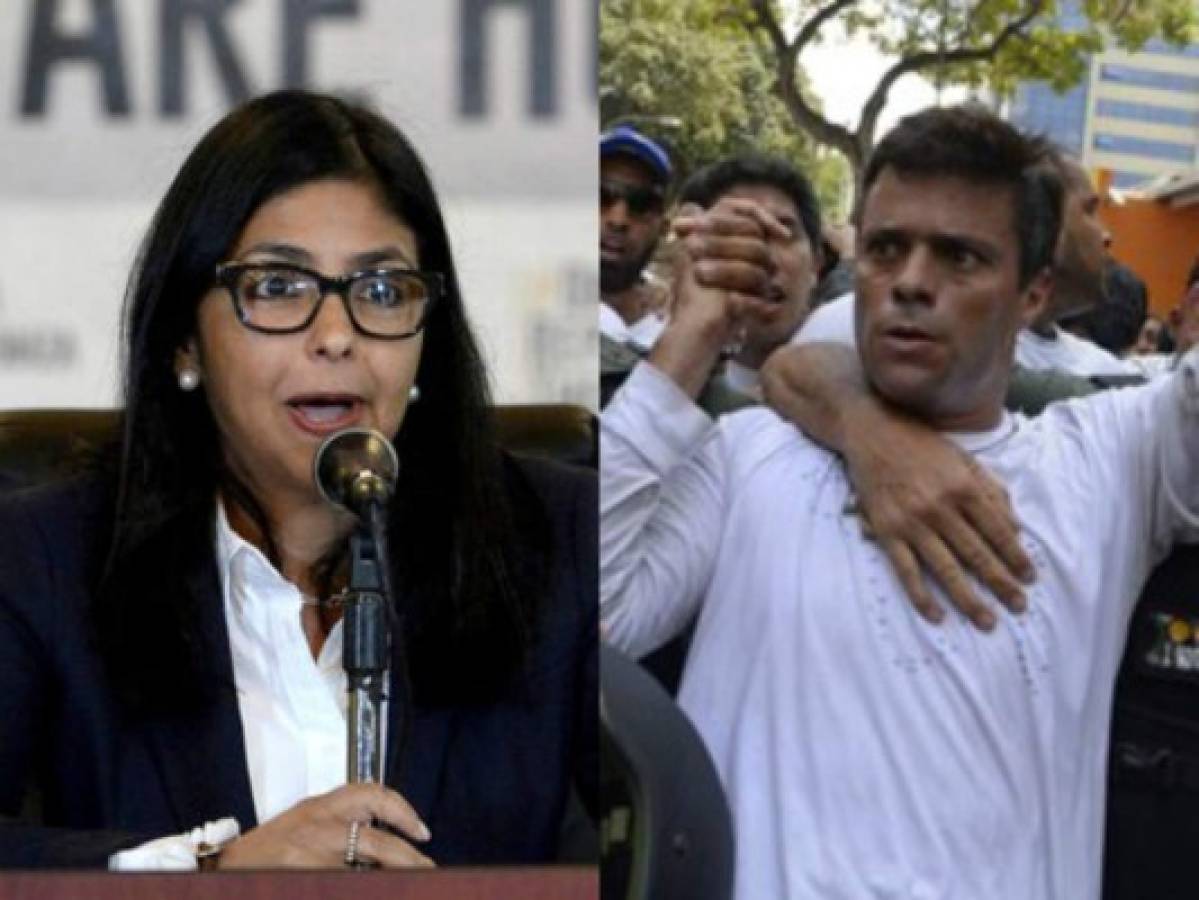 Canciller venezolana Delcy Rodríguez dice que opositor Leopoldo López dialoga con gobierno