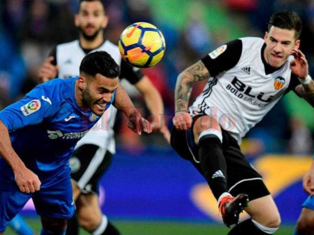 Valencia sufre primera derrota de la temporada en Getafe y sigue lejos del Barça