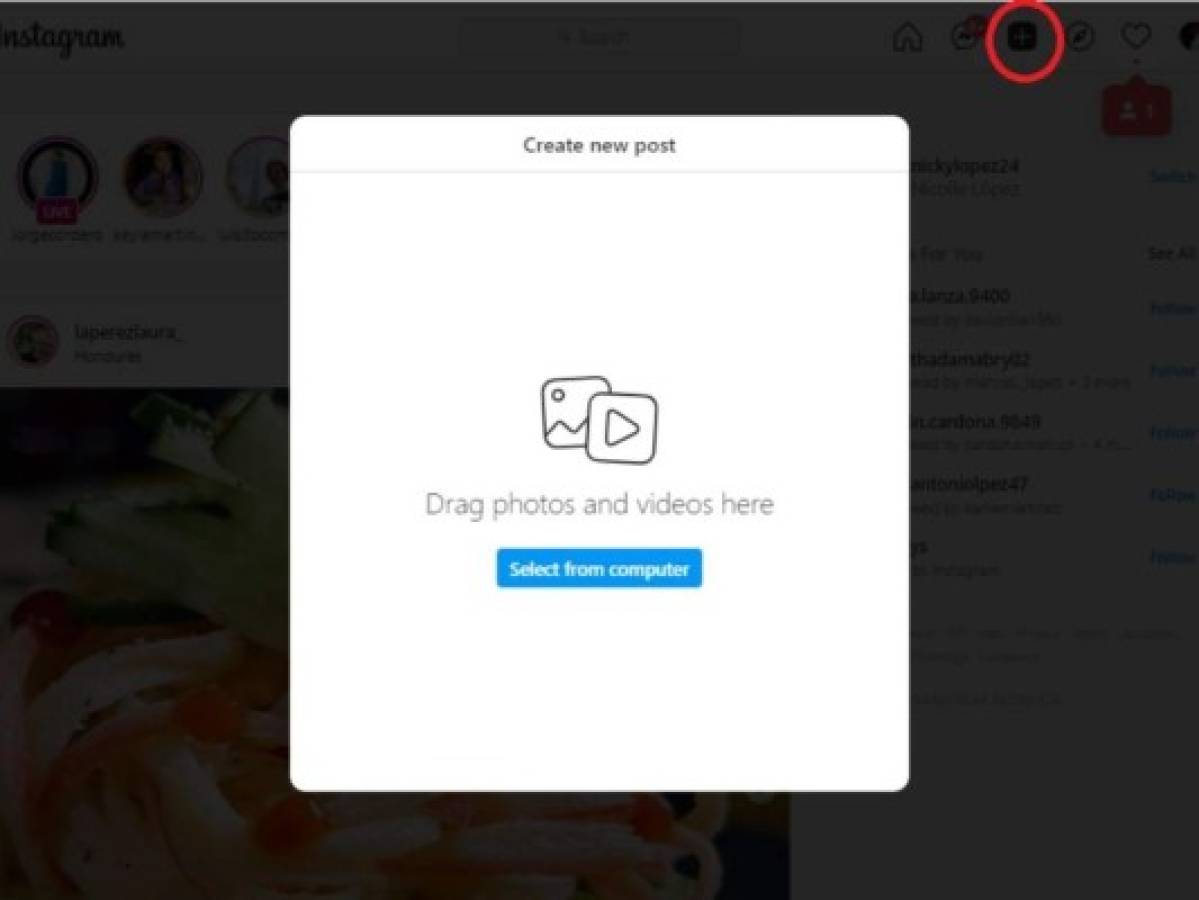 Paso a paso: así puedes subir fotos a Instagram desde tu computadora