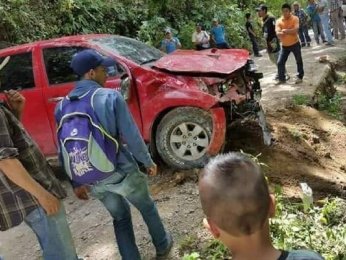 Honduras: Alcalde de Gualcinse sufre accidente vial y sale ileso