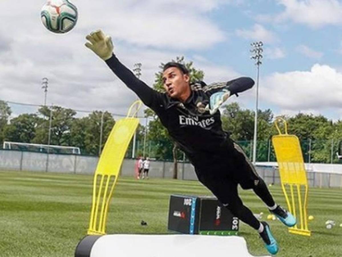 Keylor Navas publicó esta fotografía en su cuenta de Instagram el entrenamiento de pretemporada del Real Madrid.