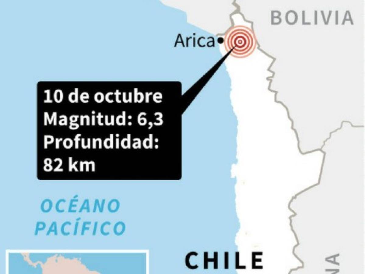 Un terremoto de magnitud 6,3 sacude el norte de Chile