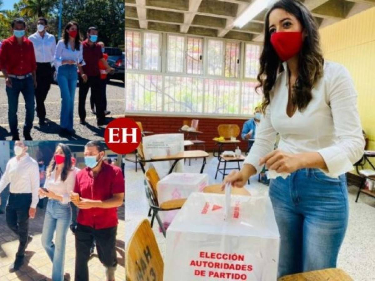 FOTOS: 'Pichu Zelaya', precandidata a diputada, votó en UNAH