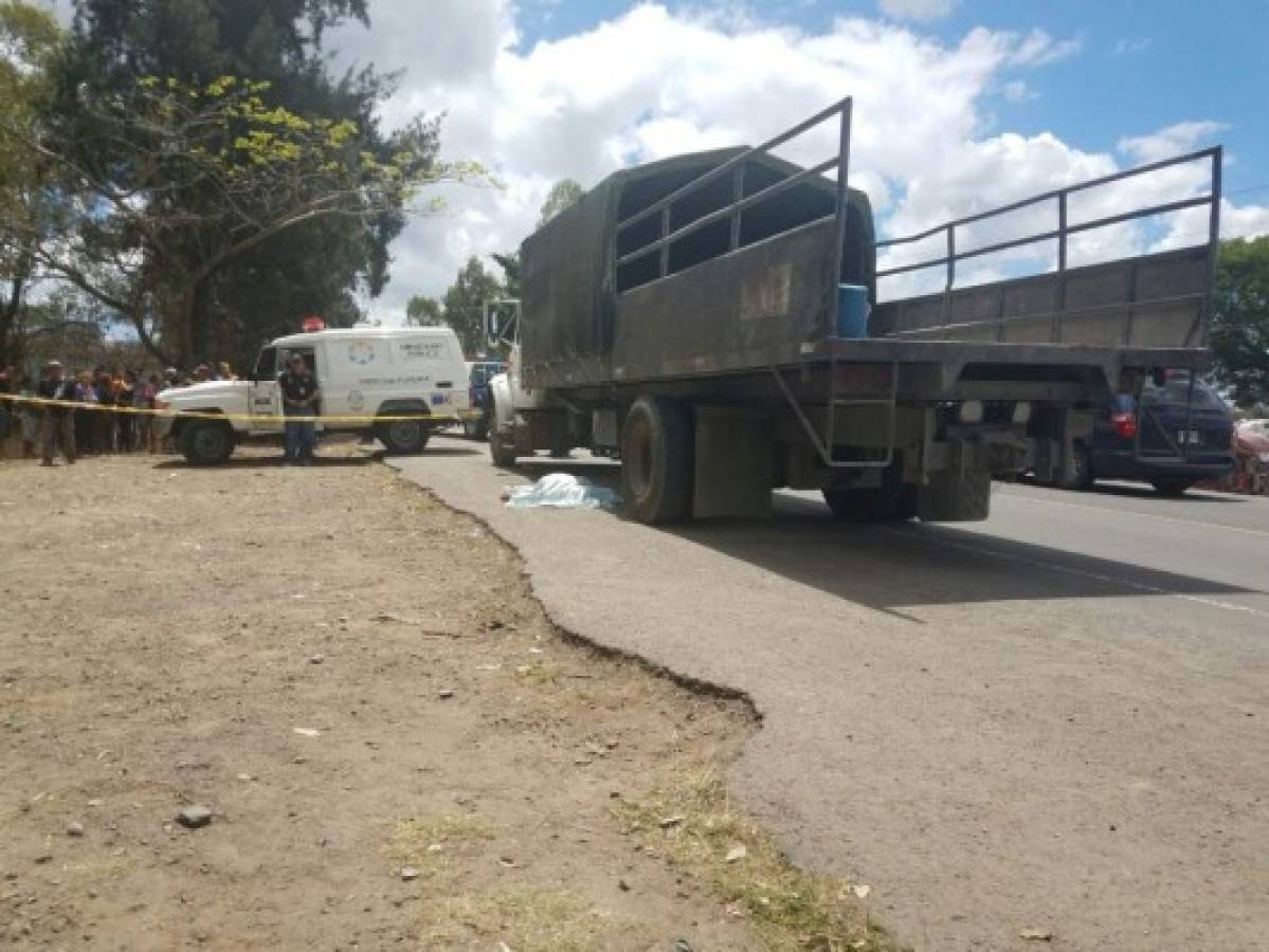 Honduras: Joven muere atropellado por un camión en El Tizatillo