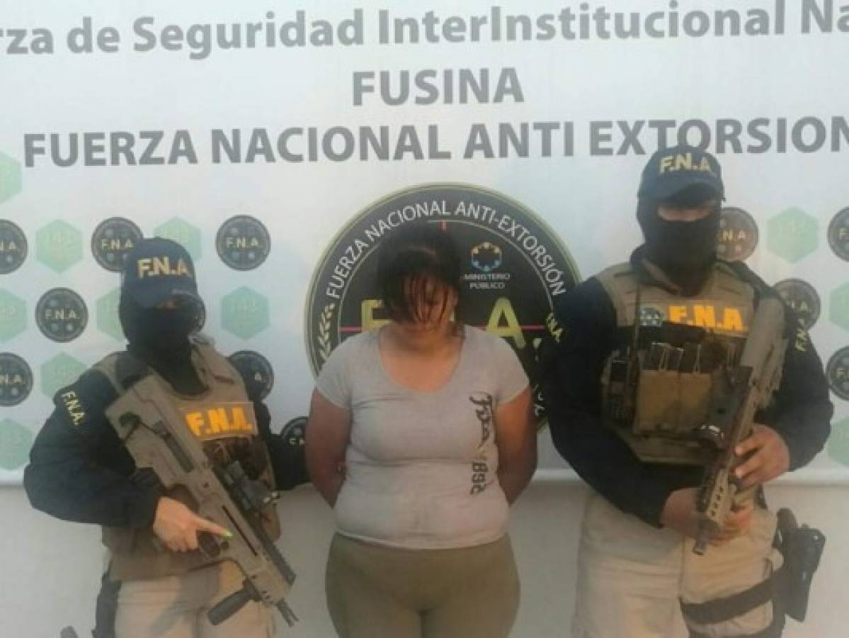 Capturan a supuesta extorsionadora en la colonia Villa Nueva de la capital de Honduras