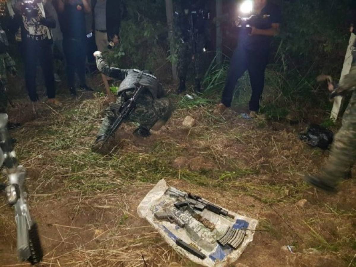 Pandilleros tenían armas enterradas en sector de colonia Nueva Suyapa 