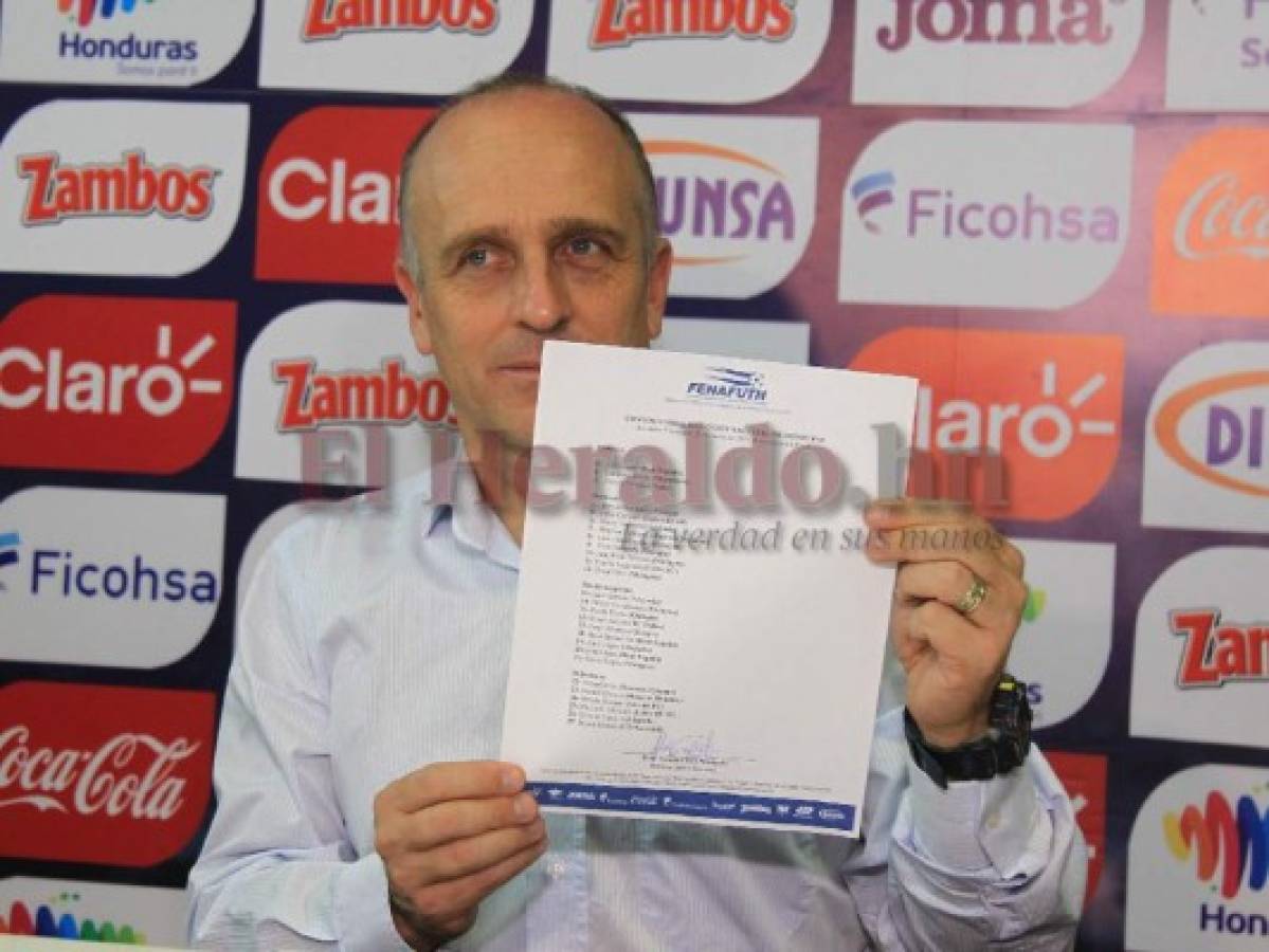 Fabián Coito revela su primera lista de convocados a la Selección de Honduras