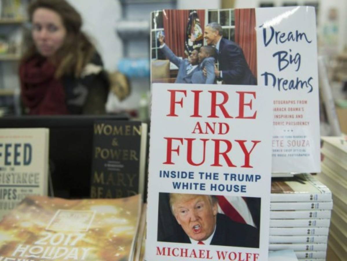 El libro Fire and Fury puesto en una librería de Estados Unidos.